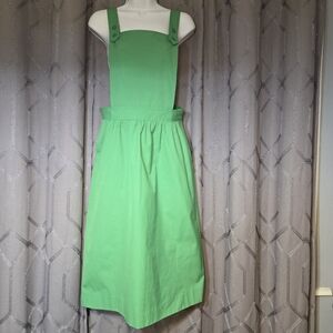 Vintage Lanz Green Apron Dress S